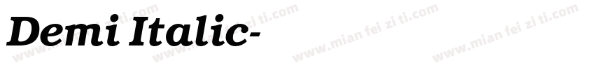 Demi Italic字体转换